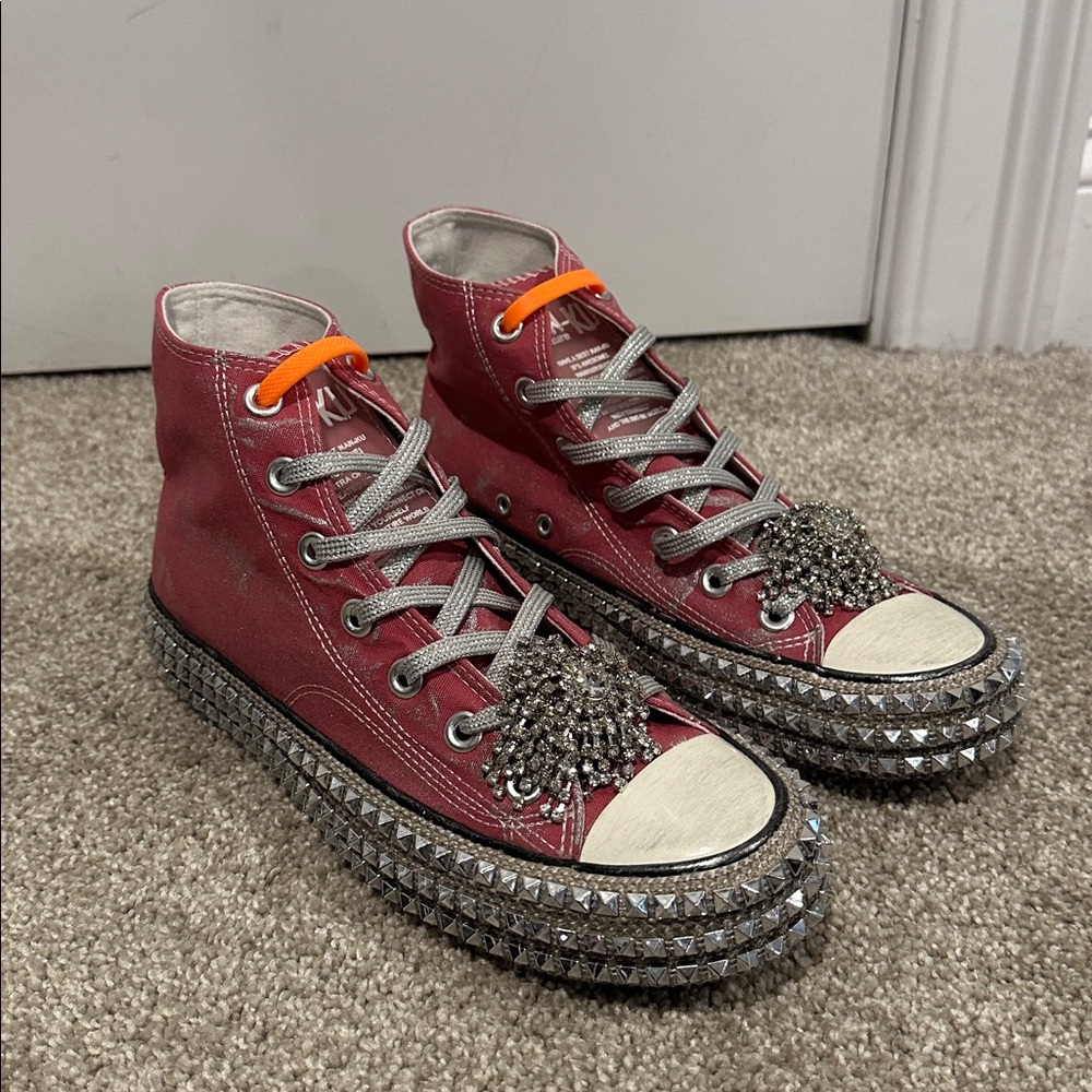 NWOT Nan-Ku pink Cruise Hi Top sneakers Sz 39